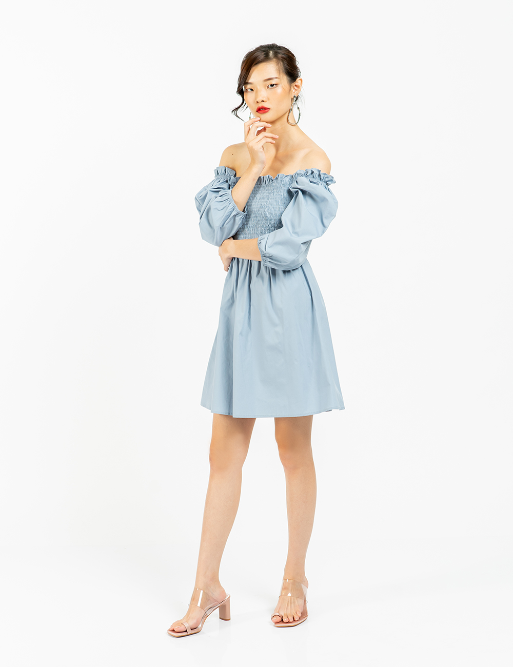Yuan Market - Prairie Ditsy Puff Sleeve Mini Dress