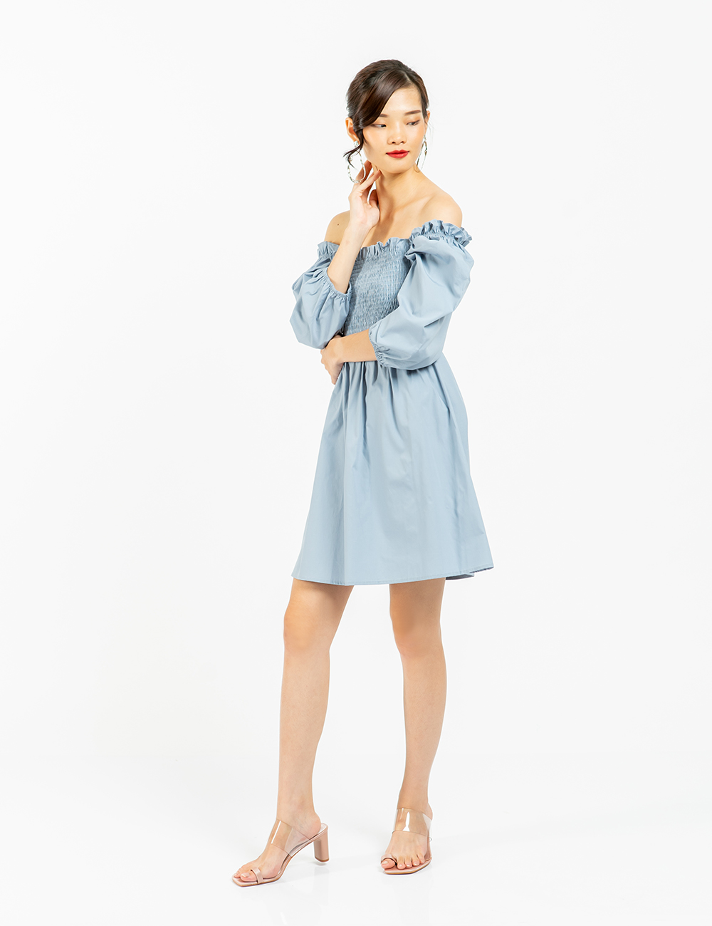 Yuan Market - Prairie Ditsy Puff Sleeve Mini Dress